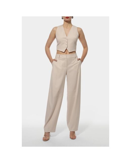 AGGI by HALEWSKI Natural Neutrals Devi Baggy Sheer Dew Pants