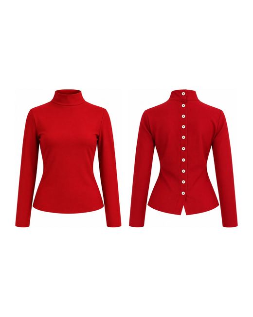The Ethos Studio Red Spine Turtleneck