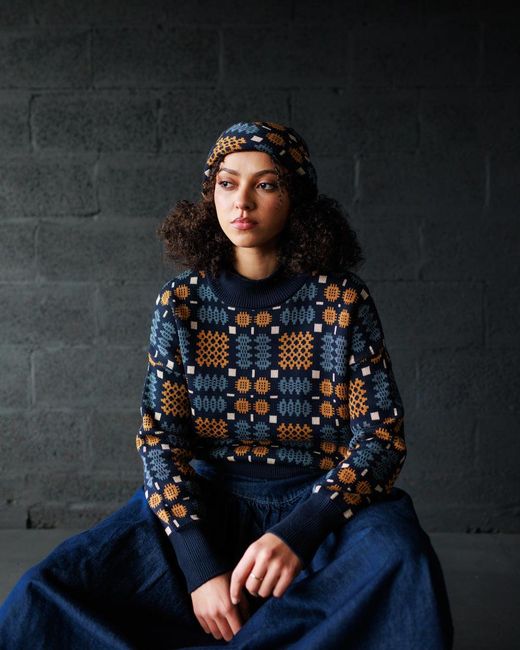 Mabli Blue Carthen Cotton Head Wrap