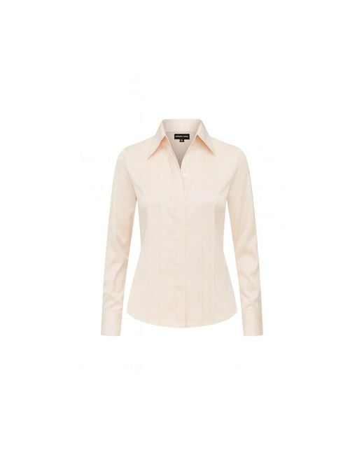 Madison / Savile Natural Ivory Regent Pleated Satin French Cuff