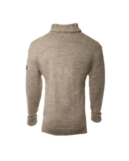 Arthur Beale Gray Neutrals Oiled Wool Beerenberg Pullover for men
