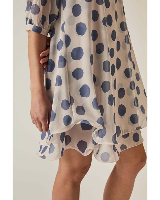James Lakeland White Neutrals -Cream Polka Dot Dress