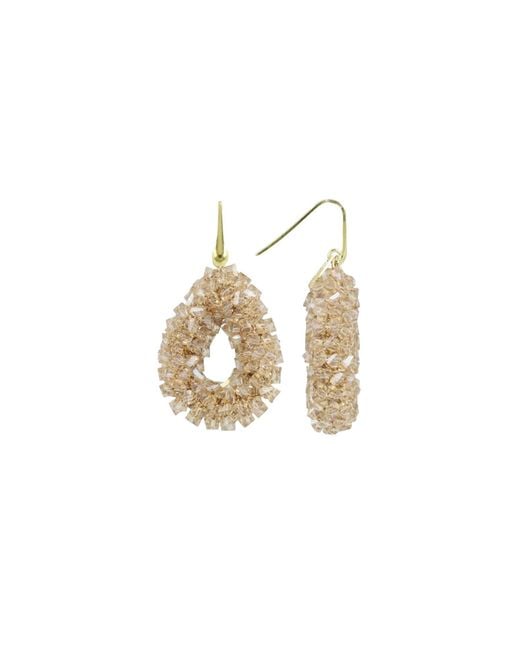 LOTT.gioielli Metallic Neutrals Crystal Nude Earrings Marieke Drop S Raw