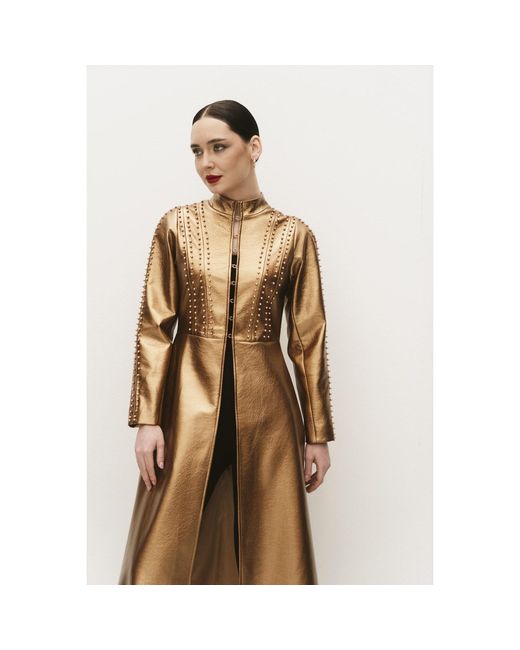 Roqaia Fashion House Brown Golden Armor