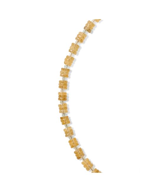 Bombyx House Metallic Birthstone November Citrine Heishi Necklace