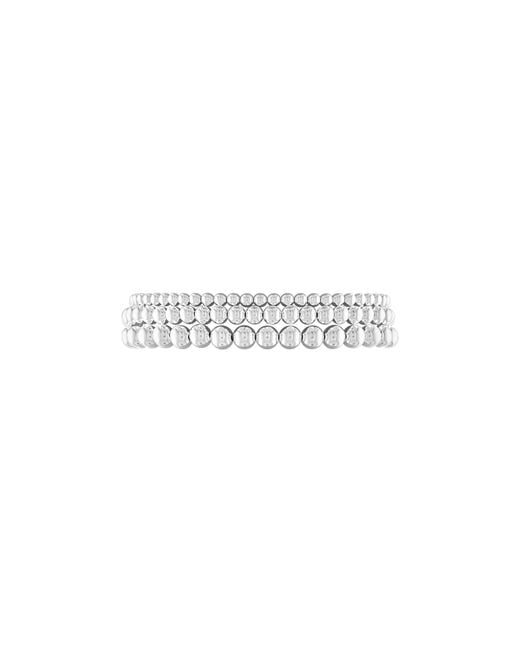Olivia Le White Sterling Trio Stack Bracelet Set