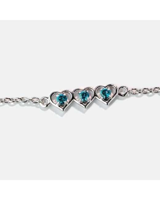 Belinda Jewelz Metallic Swiss Triple Heart Bracelet