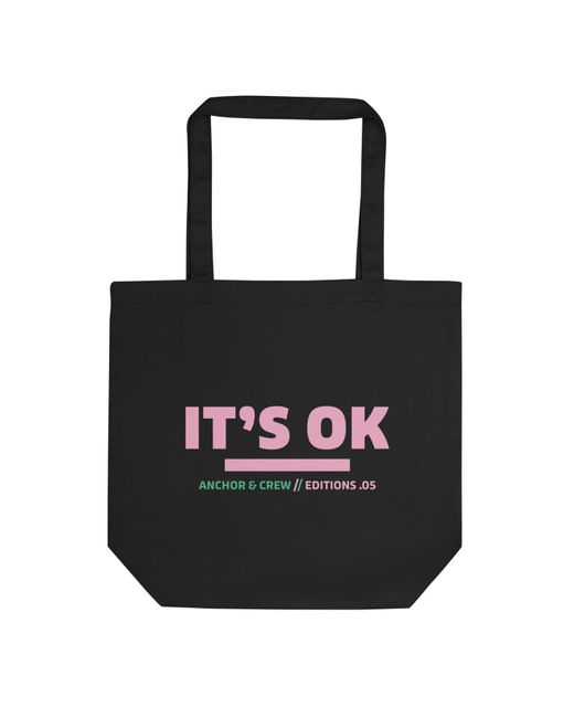 Anchor and Crew Black Five It's Ok Editions Recycled Cotton Tote Bag for men
