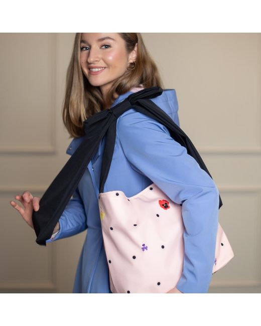 RainSisters Black Blossom Bow Tote Bag