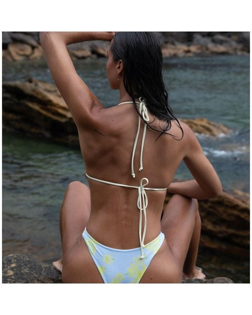 Nara Swim Blue Kaia Reversible Cheeky Bottoms Gia