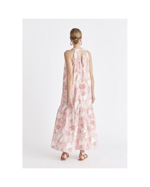 Paisie Pink Halterneck Maxi Dress