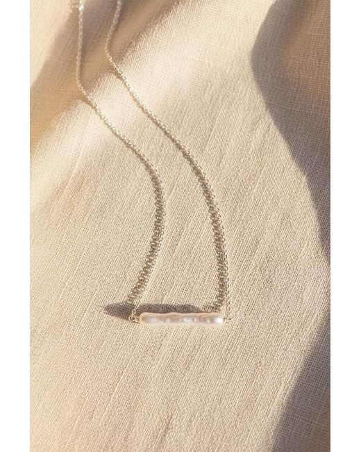 Astor & Orion White Maris Pearl Bar Necklace Sterling