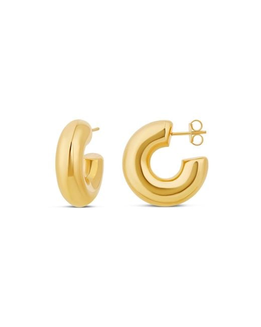 SHYMI Metallic Medium Donut Hoops