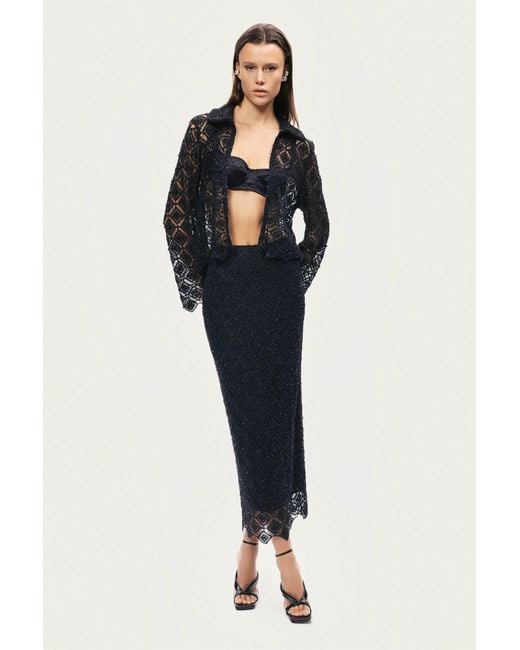 Nocturne Black Lace Sheer Jacket