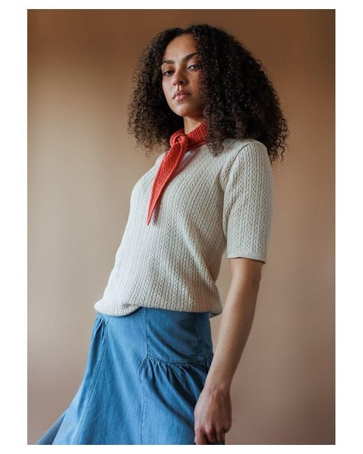 Mabli White Neutrals Tonnog Tee