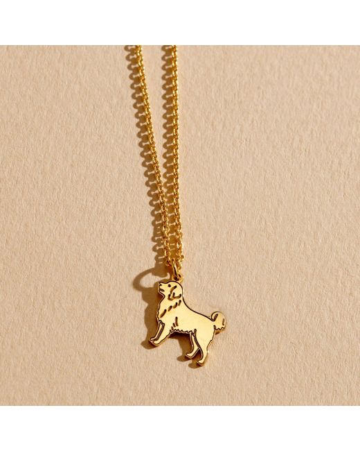 Posh Totty Designs Metallic Plated Labrador Dinky Charm Necklace