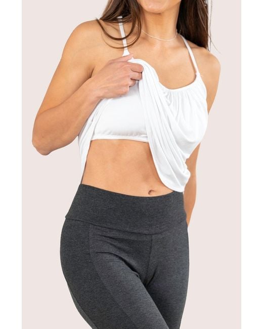 JJwinks White Slumber Party Bra-Free Lounge Top