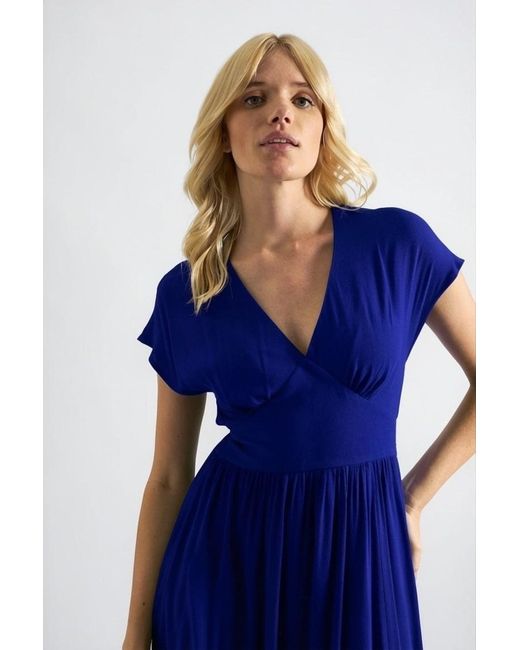 Louche Purple Unity Linen Mix Midi Dress