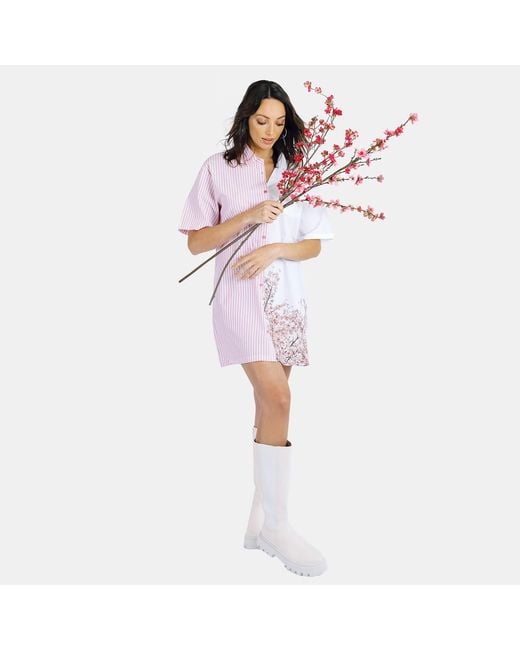 Zenzee Multicolor Two Tone Shirt Dress
