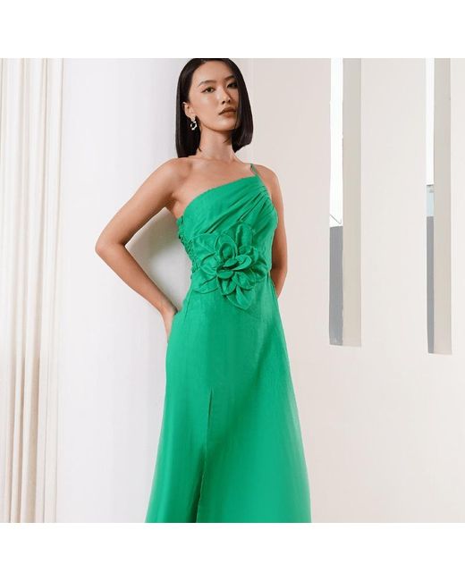 Yumi Kim Green Romy Linen Dress