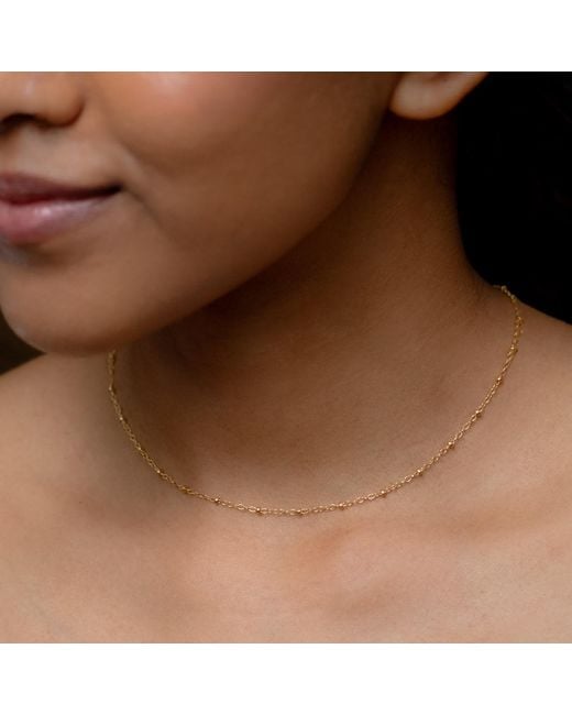 Inari Jewellery Metallic Beaded-Filled Minimalist Chain Necklace