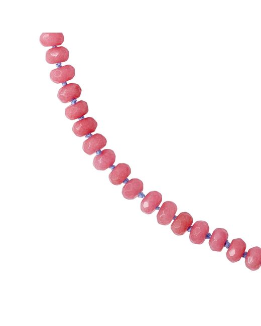 Bombyx House Red Jade Aquamarine Alternating Necklace