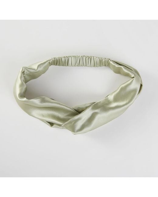 Soft Strokes Silk Green Pure Mulberry Silk Turban Style Headband