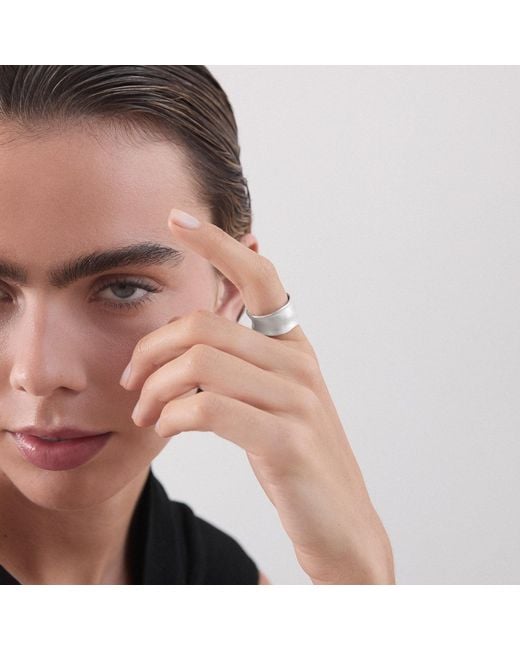 Joidart White Plated Ring Cala
