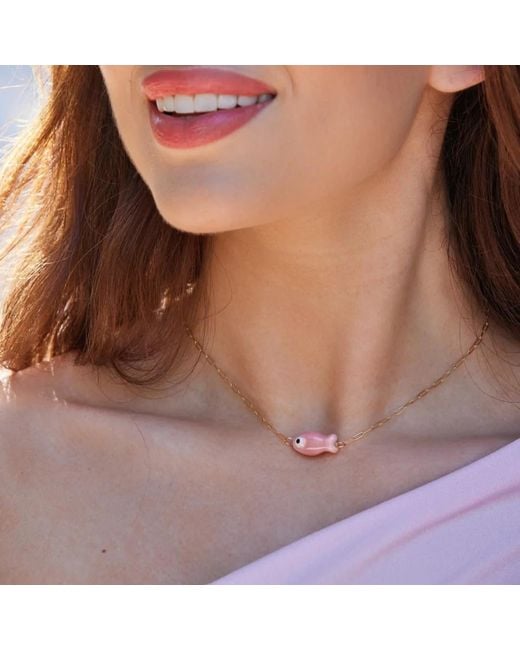 Adriana Pappas Designs Metallic Fishy Chain Choker