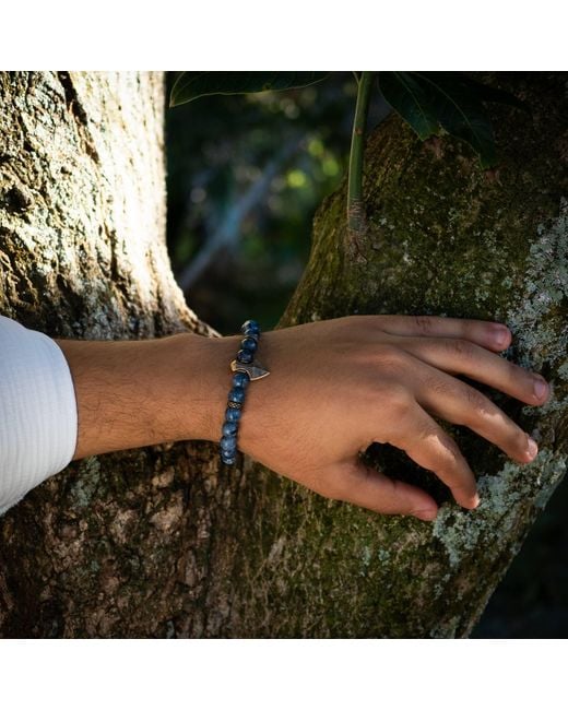 Ebru Jewelry Blue Balance Sodalite Stone Bracelet for men