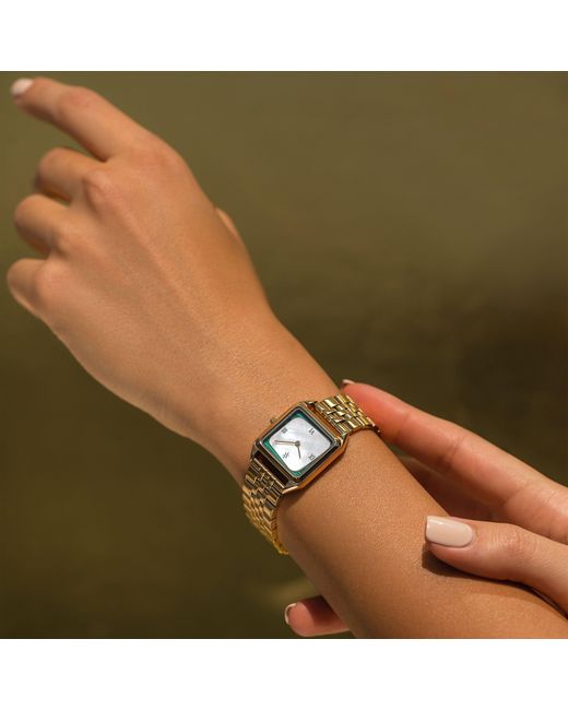 VANNA Metallic Geminus Malachite & Pearl Watch