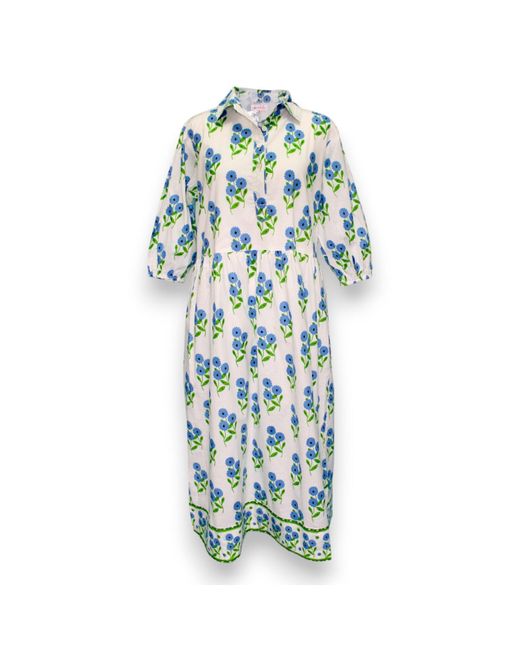 Mary Marshmallow Blue Frannie Dress Long