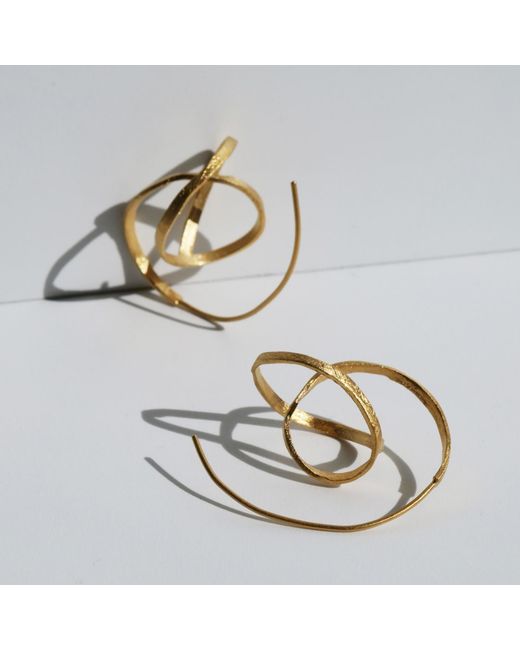Joidart Metallic Medium Golden Earrings Embolic