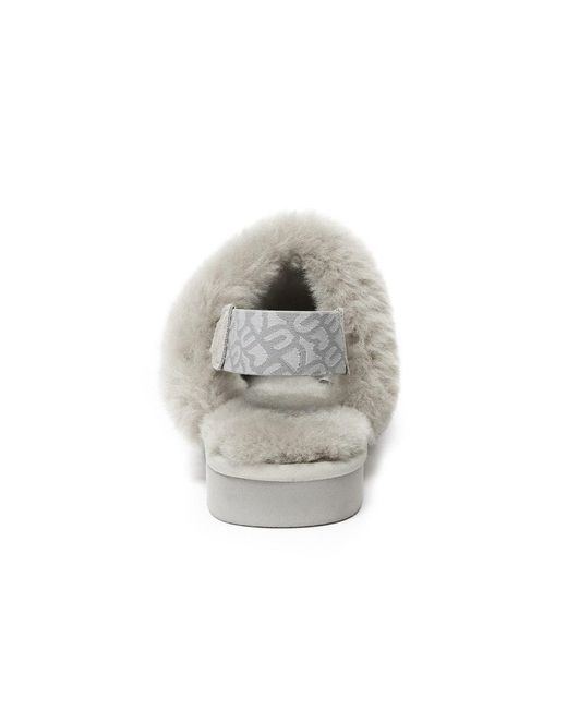 EverAu Australia Gray Pelican Removable Strap Slingback Slippers
