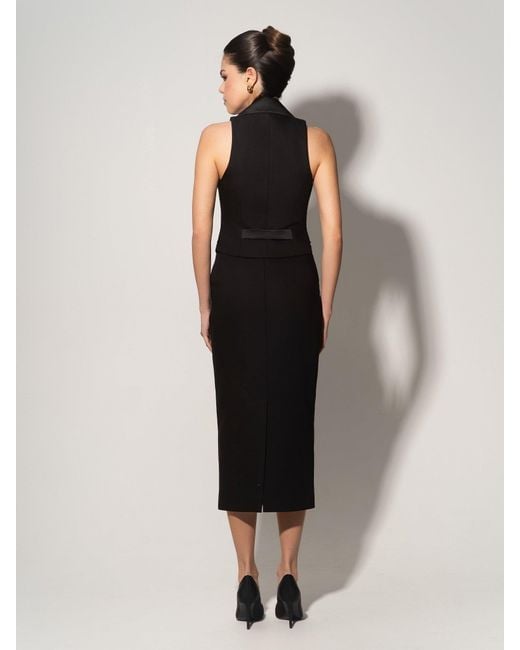 Tia Dorraine Black Single-Breasted Waistcoat & Skirt Set