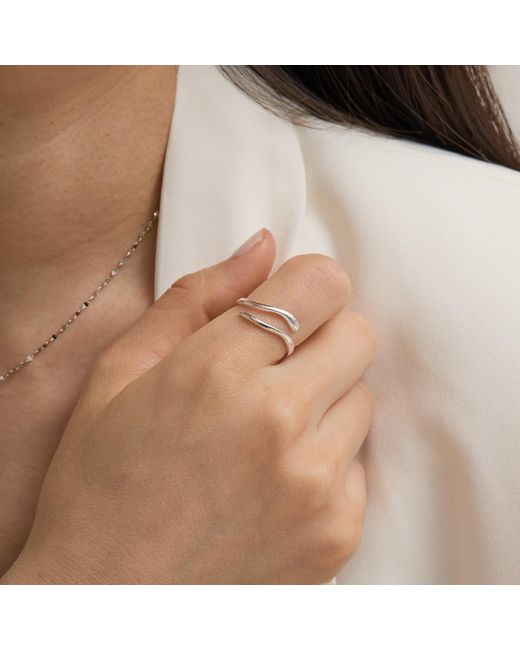 Esterah Metallic Open Curve Ring