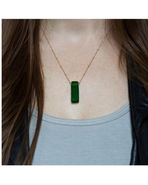 Smart Glass Jewelry Metallic Recycled Wine Bottle Glass Stiletto Pine