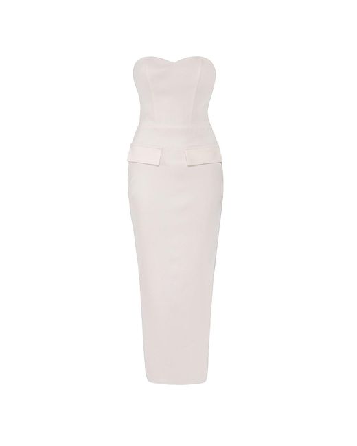 Vestiaire d'un Oiseau Libre White Wool Midi Dress