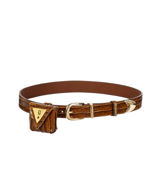Vazaf Brown Pocket Belt Croco