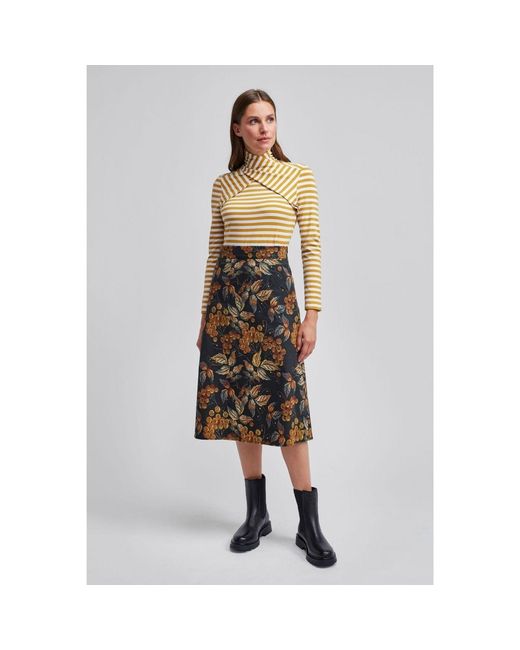 Marianna Déri Metallic Shirt With Twist Collar-Mustard