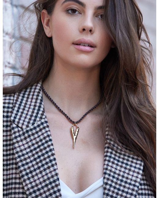 Adriana Pappas Designs Metallic Wild Heart Necklace