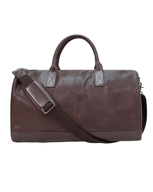 Storm Brown Cares Leather Holdall for men