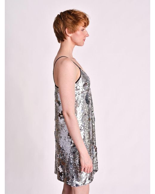 Any Old Iron Multicolor Petal To The Metal Sequin Short Dress