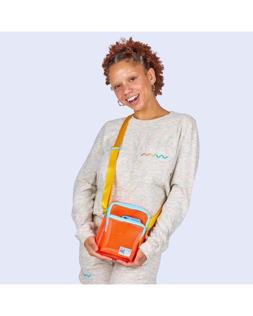 Mokuyobi Orange Neutrals Tiger Mesh Sidekick Sling