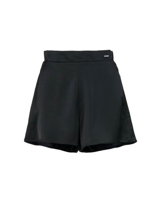 Vazaf Black Satin Shorts