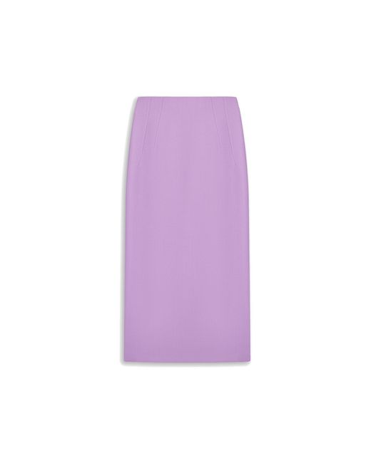 Nocturne Purple Tailored Midi Pencil Skirt