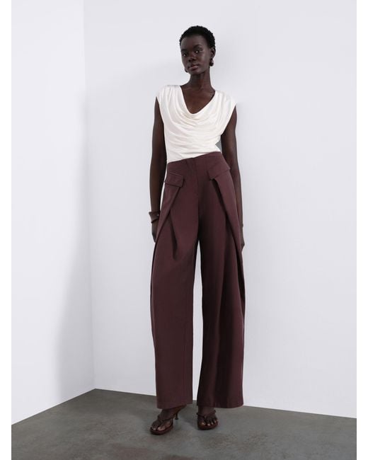 Sélone Purple Camille Barrel Trousers