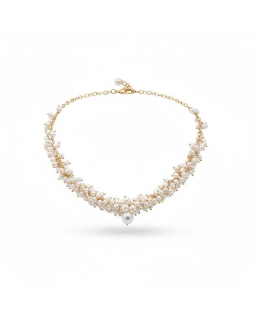Angel Barocco Metallic Irresistible Multi Ivory Pearl Necklace