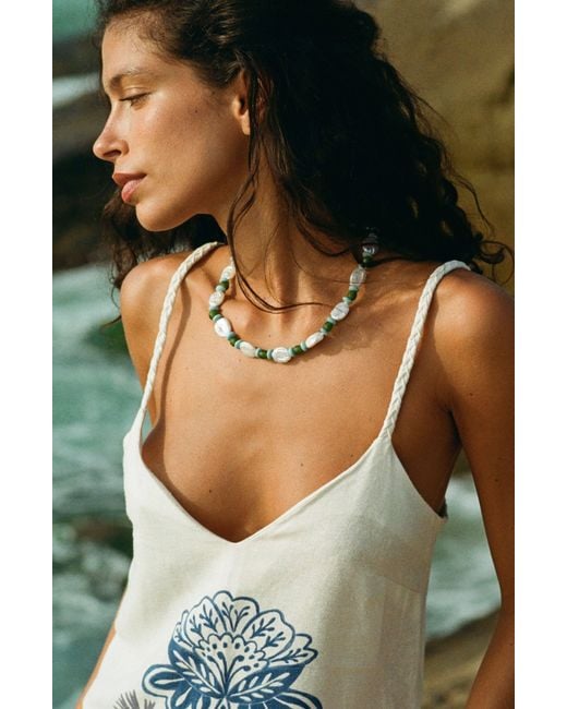 Sccollection Black Azure & Pearl Necklace
