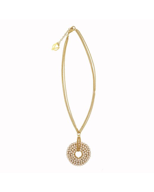 Lavish by Tricia Milaneze Metallic Pearl & Snowdrop Handmade Necklace